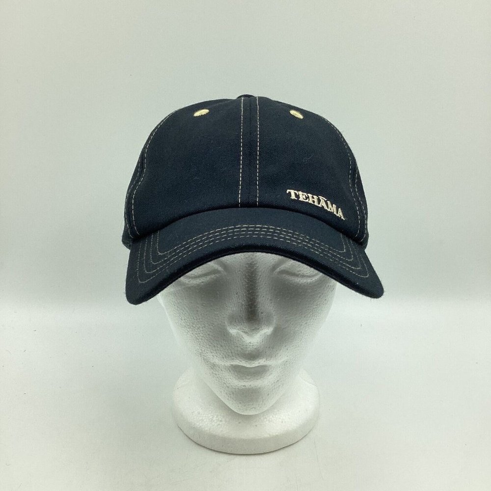 TEHAMA Nancy Haley Women's Adjustable OSFM Golf Hat Cap Dark Blue White Sprots